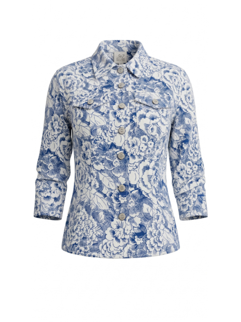 Cinq à Sept Sketchbook Floral Scrunched Canyon Jacket Size 4